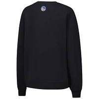 Women's Terez Black Golden State Warriors Gemstone Logo Pullover Sweatshirt