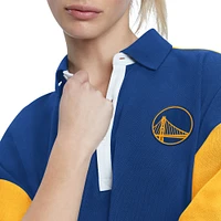 Polo piqué à manches bouffantes Tommy Jeans Royal Golden State Warriors Taya pour femme