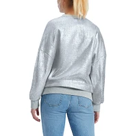 Women's Tommy Jeans Silver Golden State Warriors Tracy Pullover Sweatshirt