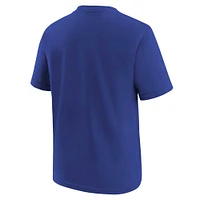 T-shirt Nike Royal Golden State Warriors essentiel avec logo Swoosh pour jeune