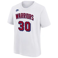 Youth Nike Stephen Curry White Golden State Warriors Classic Edition Name & Number T-Shirt
