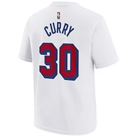 Youth Nike Stephen Curry White Golden State Warriors Classic Edition Name & Number T-Shirt