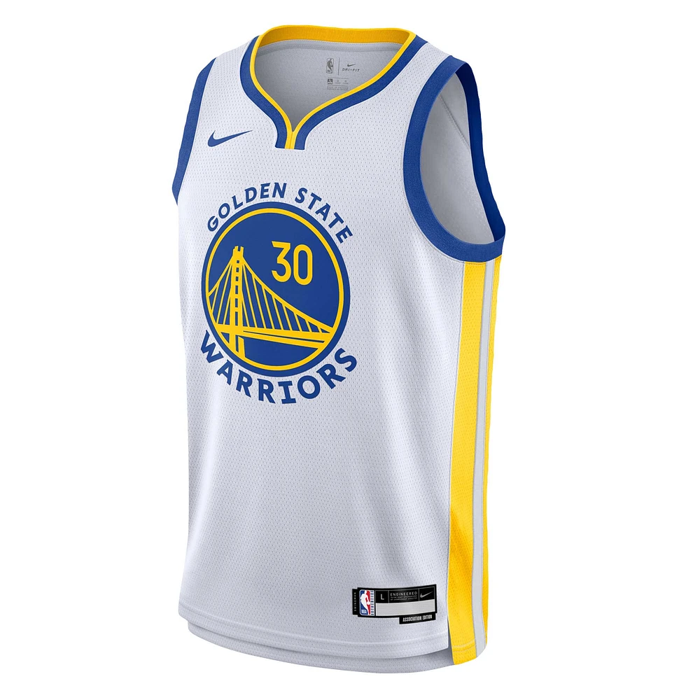 Youth Nike Stephen Curry White Golden State Warriors Swingman Jersey - Association Edition