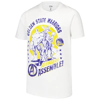 Youth White Golden State Warriors NBA x Marvel Avengers Squad T-Shirt