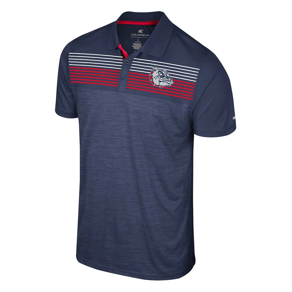 Men's Colosseum Navy Gonzaga Bulldogs Langmore Polo
