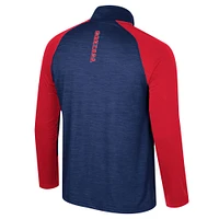 Men's Colosseum Navy Gonzaga Bulldogs Langmore Raglan Quarter-Zip Top