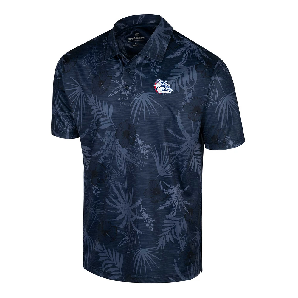 Men's Colosseum Navy Gonzaga Bulldogs Palms Polo