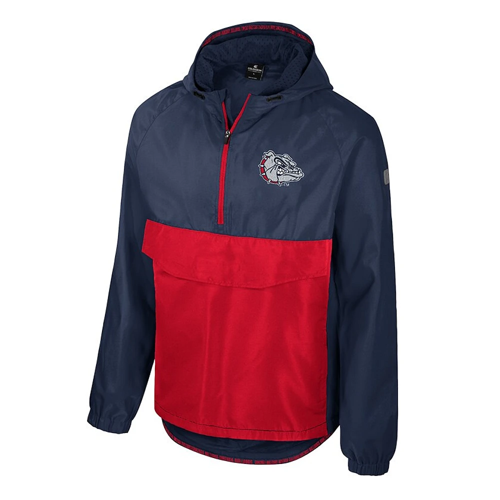 Men's Colosseum  Navy Gonzaga Bulldogs Reloaded Anorak Half-Zip Jacket