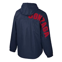 Men's Colosseum  Navy Gonzaga Bulldogs Reloaded Anorak Half-Zip Jacket