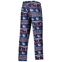 Men's Concepts Sport Navy Gonzaga Bulldogs Swivel Long Sleeve T-Shirt & Pants Sleep Set