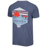 Men's Navy Gonzaga Bulldogs Landscape Shield T-Shirt