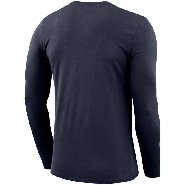 T-shirt de performance à manches longues Nike bleu marine Gonzaga Bulldogs Basketball Drop Legend pour homme