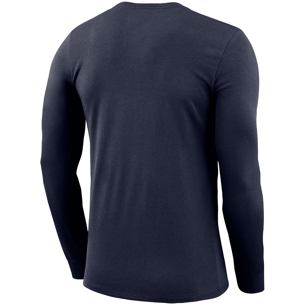 Men's Nike Navy Gonzaga Bulldogs Basketball Drop Legend Long Sleeve Performance T-Shirt