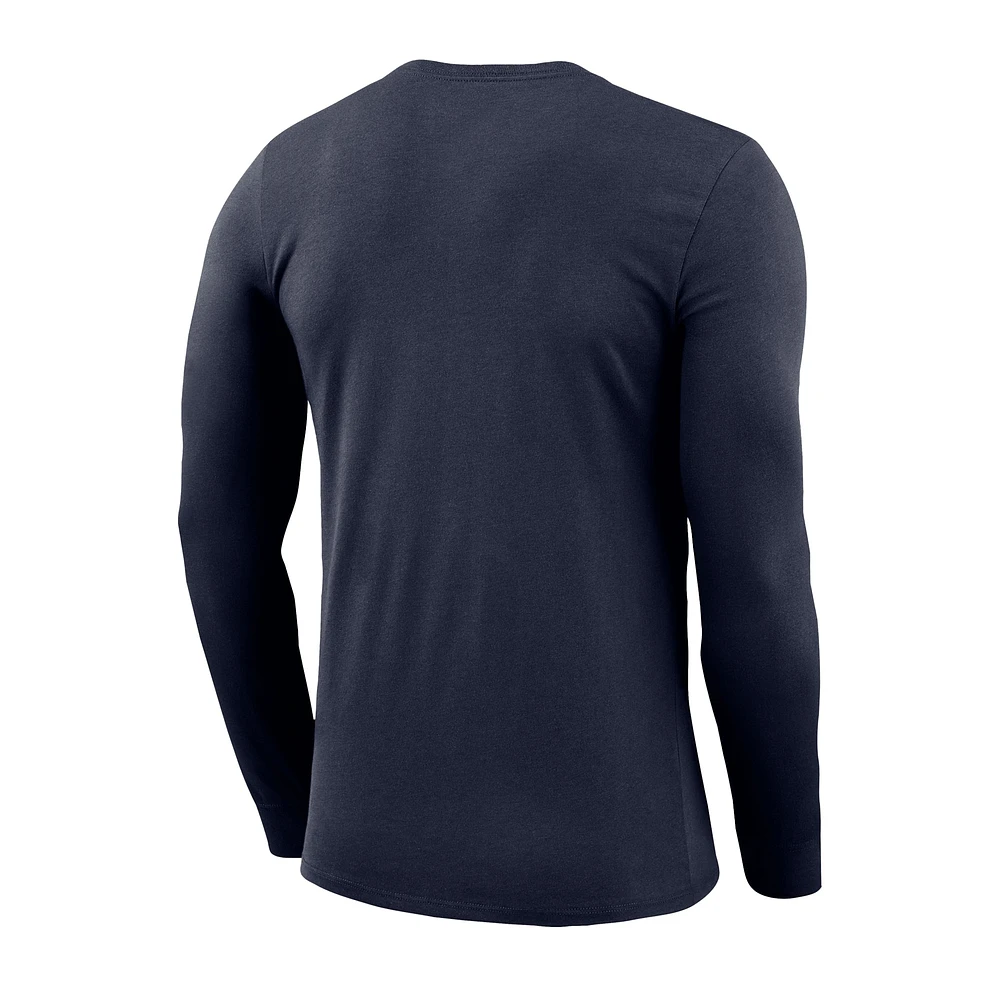 Men's Nike  Navy Gonzaga Bulldogs Basketball Shootaround Long Sleeve T-Shirt