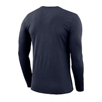 Men's Nike  Navy Gonzaga Bulldogs Basketball Shootaround Long Sleeve T-Shirt