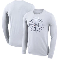 Men's Nike White Gonzaga Bulldogs Basketball Icon Legend Performance Long Sleeve T-Shirt