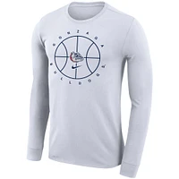 Men's Nike White Gonzaga Bulldogs Basketball Icon Legend Performance Long Sleeve T-Shirt
