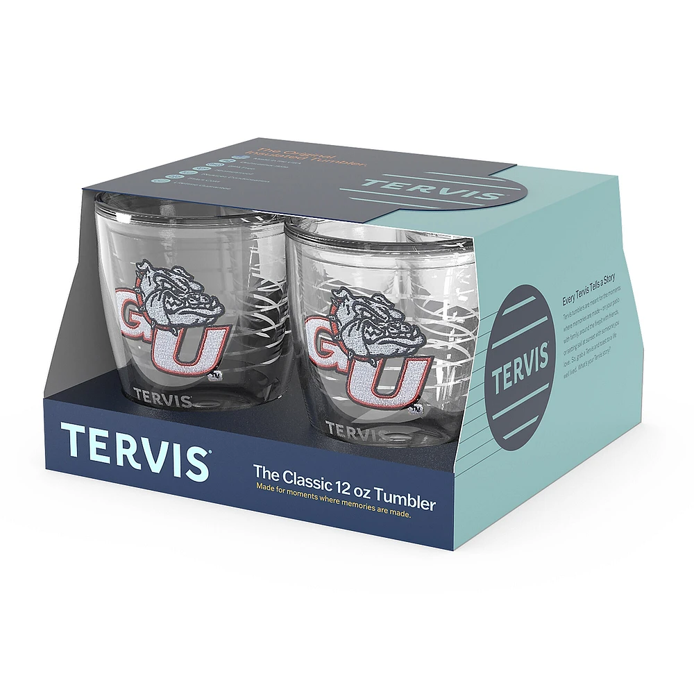 Tervis Gonzaga Bulldogs, paquet de 4, 12 oz. Ensemble de gobelets emblème