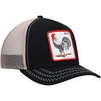 Casquette Snapback Goorin Bros/Natural Black The Rooster Trucker pour hommes