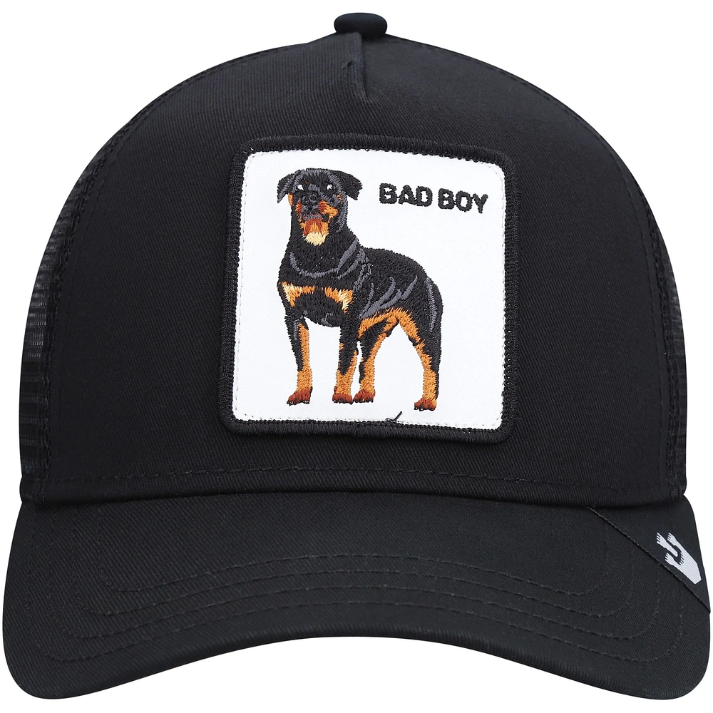 Casquette Snapback noire Baddest Boy Trucker Goorin Bros pour hommes