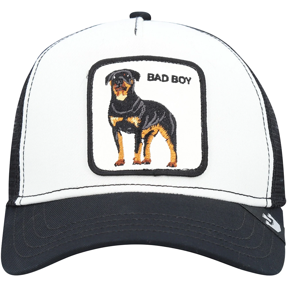 Men's Goorin Bros White The Baddest Boy Trucker Snapback Hat