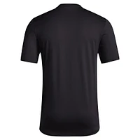 Men's adidas Black Grambling Tigers Locker Football Pre-Game AEROREADY T-Shirt