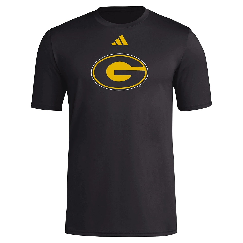 Men's adidas Black Grambling Tigers Primary Locker Logo Pre-Game AEROREADY T-Shirt