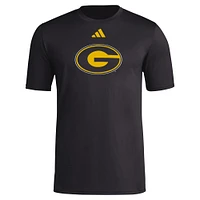 Men's adidas Black Grambling Tigers Primary Locker Logo Pre-Game AEROREADY T-Shirt