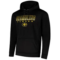 Men's Colosseum  Black Grambling Tigers Blackout 3.0 Pullover Hoodie