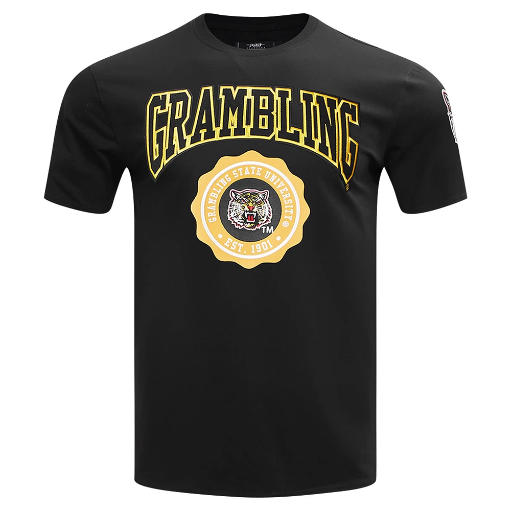 Men's Pro Standard Black Grambling Tigers Crest T-Shirt