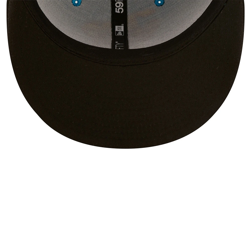 Men's New Era Aqua/Black Pepinillos Picantes del Norte Copa De La Diversion 59FIFTY Fitted Hat