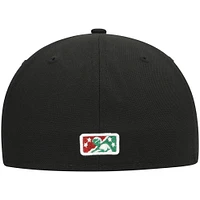 Men's New Era Black Great Lakes Loons Authentic Collection Road 59FIFTY Fitted Hat