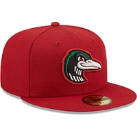 Men's New Era Red Great Lakes Loons Authentic Collection 59FIFTY Fitted Hat