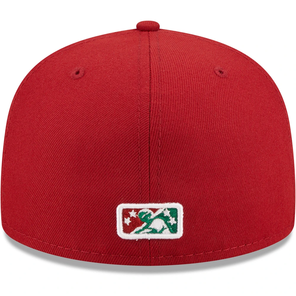 Men's New Era Red Great Lakes Loons Authentic Collection 59FIFTY Fitted Hat