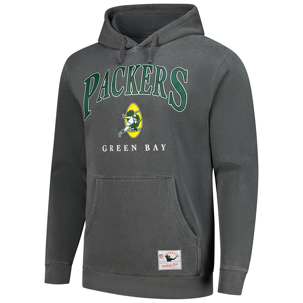 Mitchell & Ness  Gray Green Bay Packers Slot Pullover Hoodie