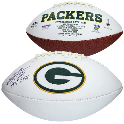 Charles Woodson Green Bay Packers Autographed White Panel Football with "HOF 21" Inscription