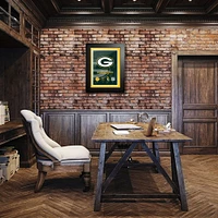 Green Bay Packers - 18'' x 24'' Logos to History Framed Art