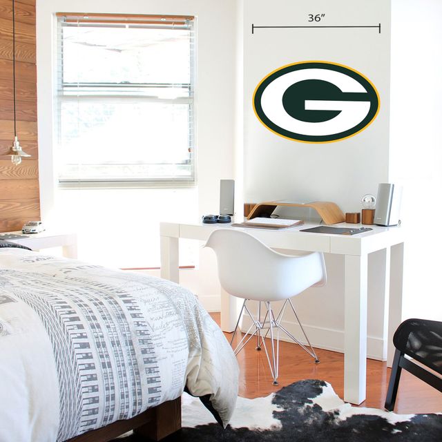 Green Bay Packers 36'' x 36'' mur repositionnable avec logo d'équipe - décalcomanie