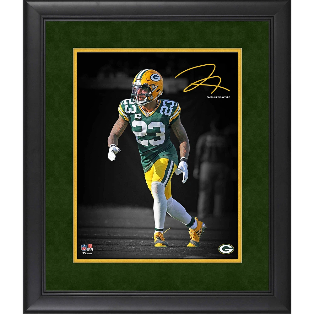 Photographie encadrée de 11"x 14" de Jaire Alexander, signature fac-similé des Packers de Green Bay