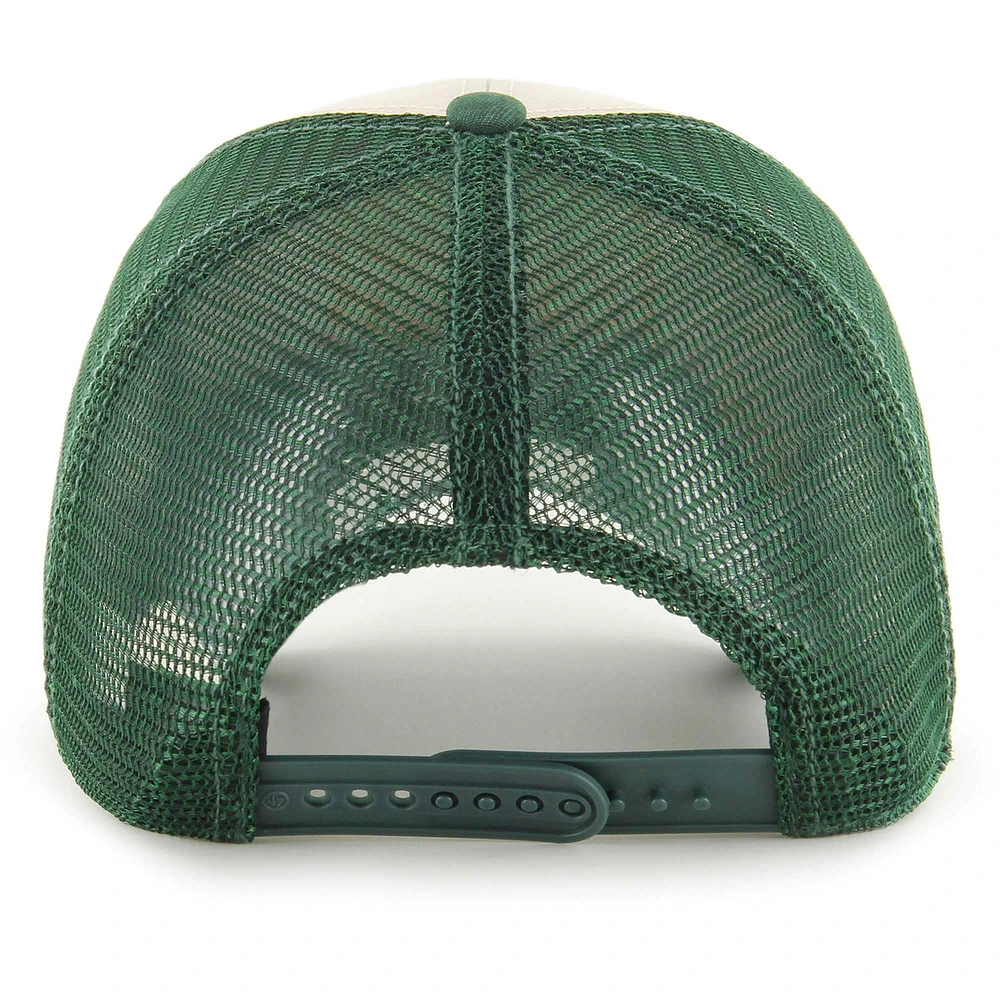 Men's '47 Cream Green Bay Packers Breakout MVP Trucker Adjustable Hat