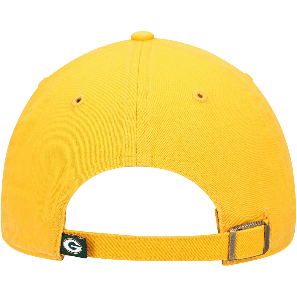 Men's '47 Gold Green Bay Packers Secondary Clean Up Adjustable Hat