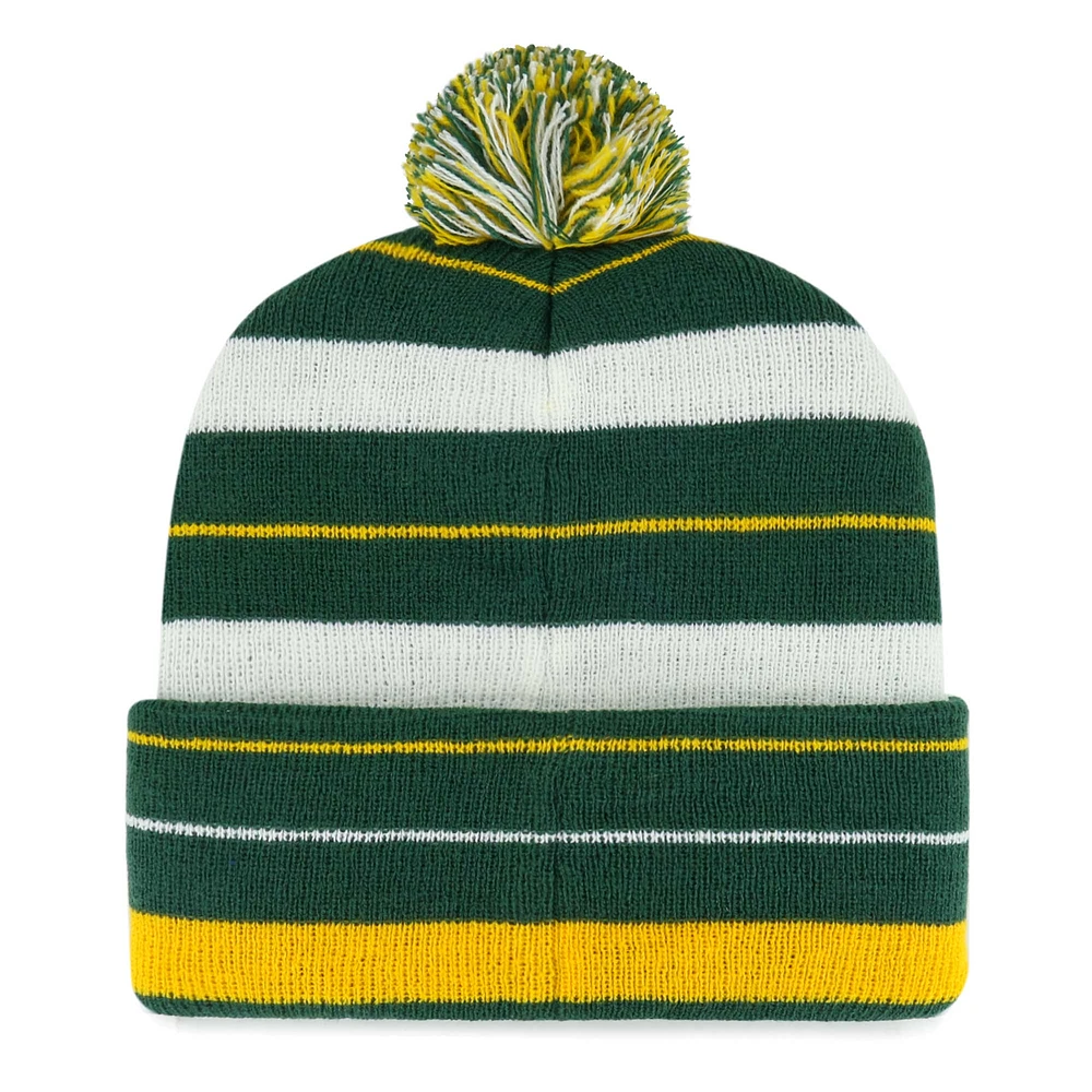 Men's '47 Green Green Bay Packers Powerline Cuffed Knit Hat with Pom