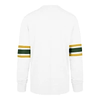 Men's '47 White Green Bay Packers Gridiron Premier Brex Long Sleeve T-Shirt