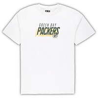 Men's Concepts Sport White/Charcoal Green Bay Packers Big & Tall T-Shirt and Shorts Set
