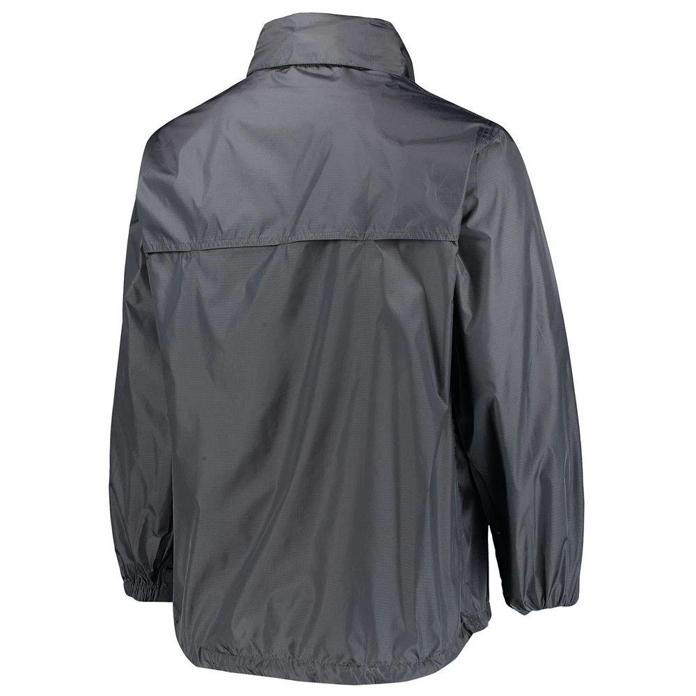 Dunbrooke Graphite Green Bay Packers Circle Sportsman Veste imperméable compressible légère à fermeture éclair intégrale pour homme