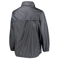 Dunbrooke Graphite Green Bay Packers Circle Sportsman Veste imperméable compressible légère à fermeture éclair intégrale pour homme
