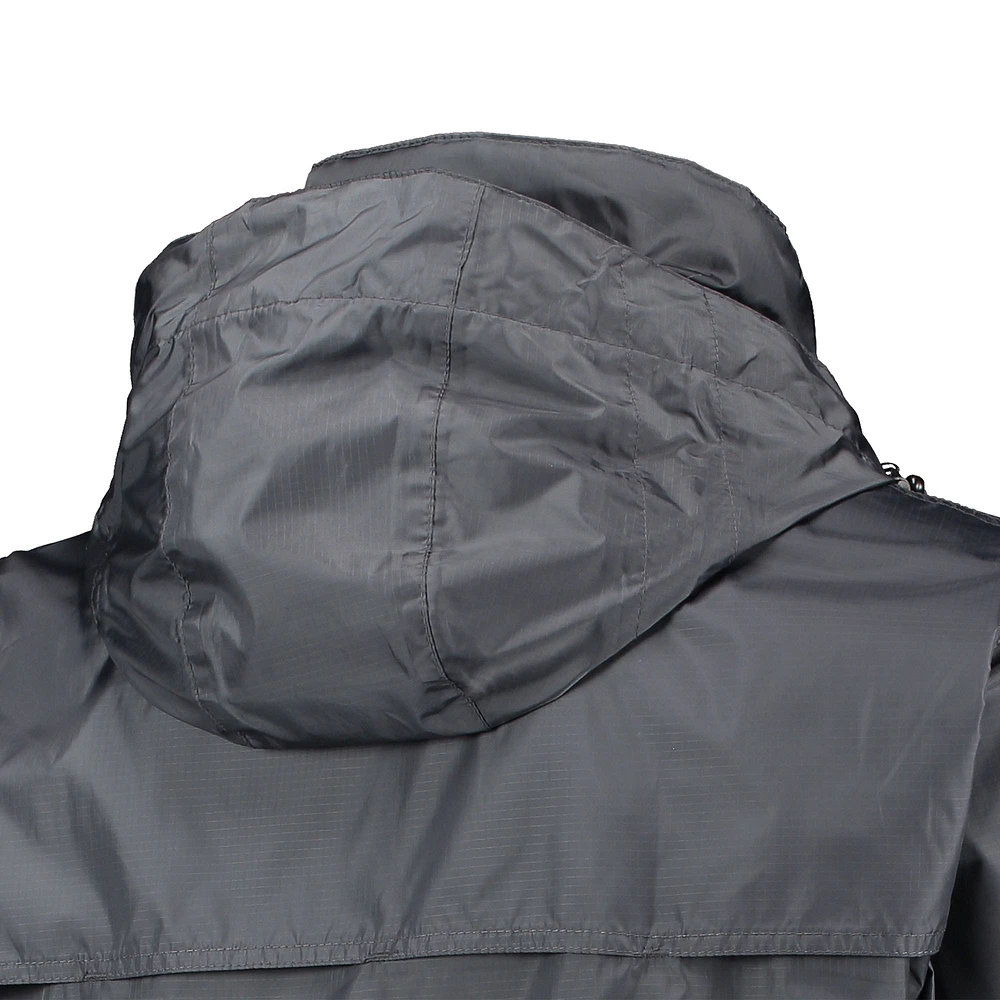 Dunbrooke Graphite Green Bay Packers Circle Sportsman Veste imperméable compressible légère à fermeture éclair intégrale pour homme