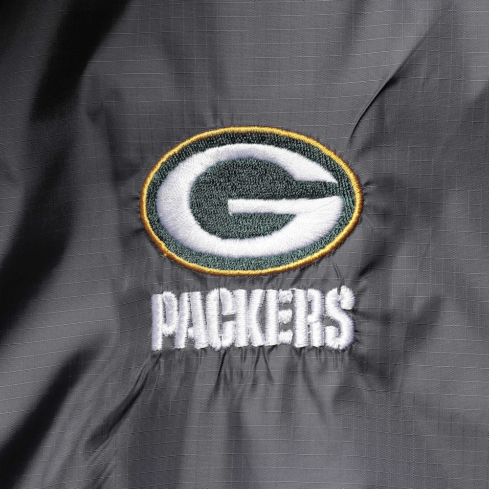 Dunbrooke Graphite Green Bay Packers Circle Sportsman Veste imperméable compressible légère à fermeture éclair intégrale pour homme