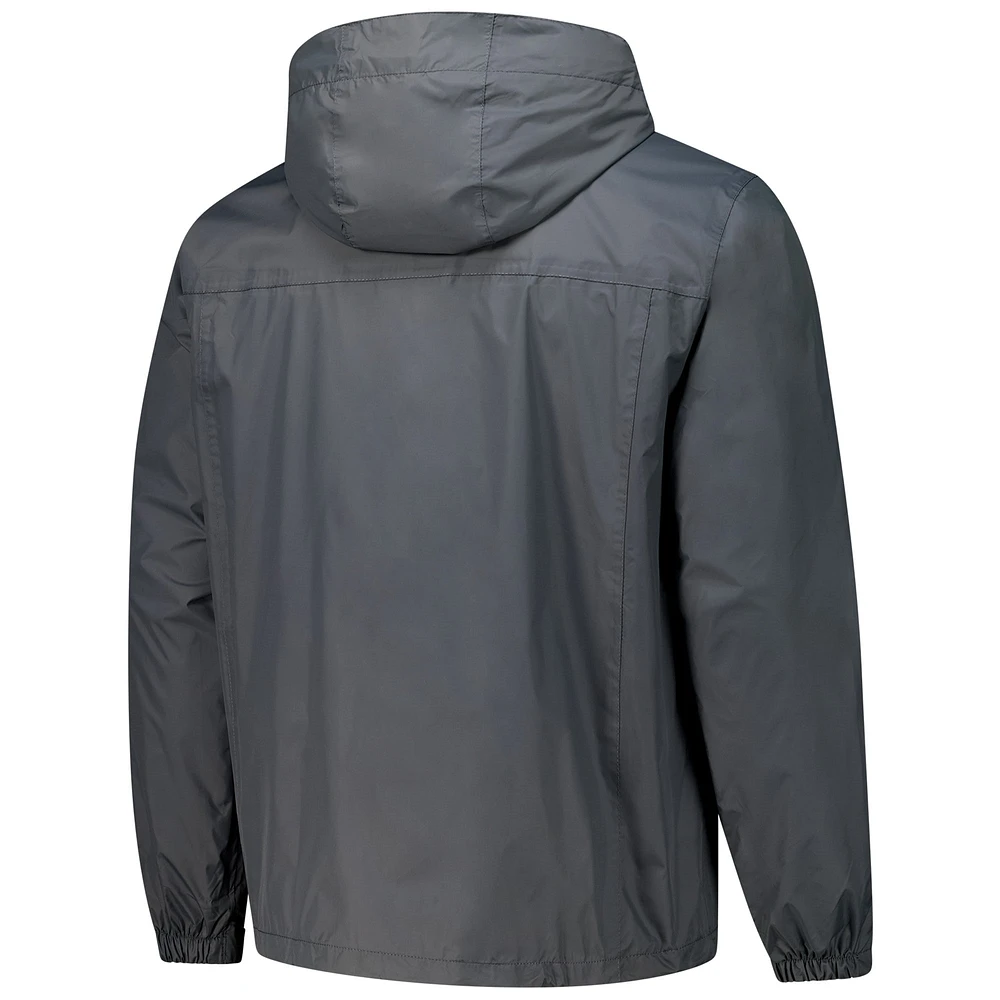 Men's Dunbrooke Graphite Green Bay Packers Tropic Waterproof Packable Full-Zip Hoodie Jacket