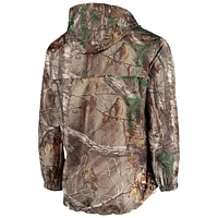 Dunbrooke Realtree Camo Green Bay Packers Circle Sportsman Veste imperméable repliable à fermeture éclair intégrale pour homme